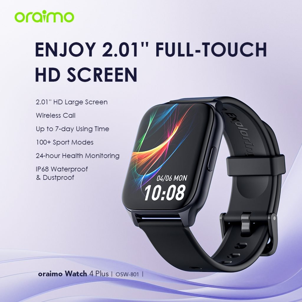 Oraimo Watch 4 Plus OSW-801 - The Phonepreneur Global Top 3 Oraimo Smartwatches You Can Buy in Nigeria Right Now