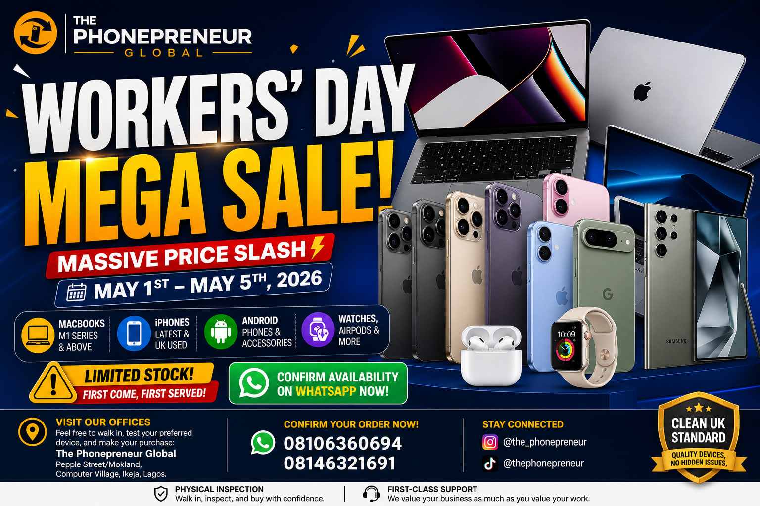 Happy Workers' Day Massive Sales Celebration! 