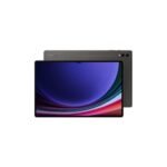 Samsung Galaxy Tab S9 Brand New - The Phonepreneur Global Two views of a gray tablet: front display showing a purple-blue abstract wallpaper, back view with dual cameras.