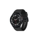 Samsung Galaxy Watch 6 Classic Brand New - The Phonepreneur Global Black round-faced wristwatch with bold white numerals and a red second hand on a black rubber strap