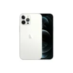 iphone-12-pro-uk-used-2 - The Phonepreneur Global White iPhone shown from both back and front, highlighting the triple-camera system on the rear panel and a lit display on the front (angled view).