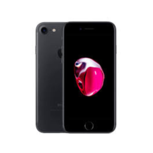 iPhone 7 UK Used - The Phonepreneur Global Black smartphone (iPhone) shown from front and back, with a pink abstract wallpaper on the screen.