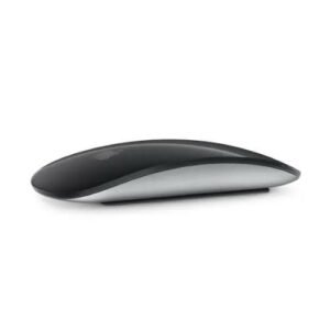 img_7313 - The Phonepreneur Global Wireless computer mouse, black top with white underside, shown from the side on a white background, glossy finish.