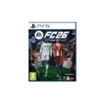 PS5 game cover for EA Sports FC 25 showing two soccer players in white and red kits.