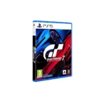PS5 game case for Gran Turismo 7 with blue plastic case and red/blue car artwork on the cover.