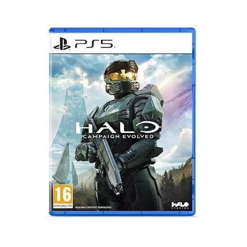 Halo: Campaign Evolved for PS5 game case featuring a armored Spartan with a rifle against a futuristic landscape.