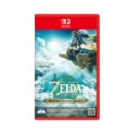 Nintendo Switch game case for The Legend of Zelda: Tears of the Kingdom, Nintendo Switch 2 Edition, red case on a black background.