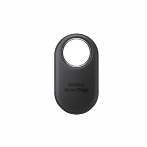 Galaxy SmartTag2 Bluetooth tracker in a black oval case with circular ring on top (key finder accessory)