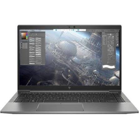 Open silver laptop on a white background, displaying a space-themed 3D rendering with editing panels visible on the screen.