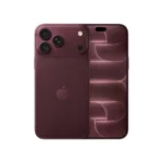 Purple iPhone shown from back and front, highlighting the triple-camera setup and glossy finish.